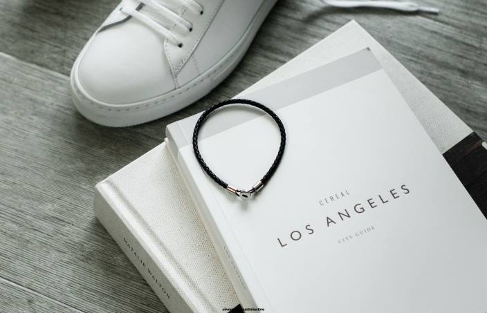 Men Gordon Leather Bracelet Silver Accessories Oliver Cabell X0FT200