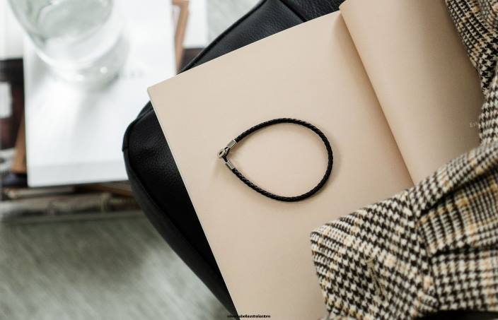 Men Gordon Leather Bracelet Silver Accessories Oliver Cabell X0FT200