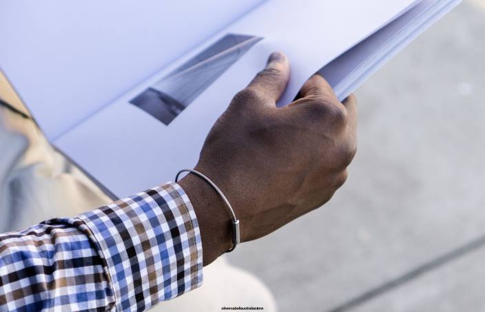 Men Michael Cable Bracelet Silver Accessories Oliver Cabell X0FT198