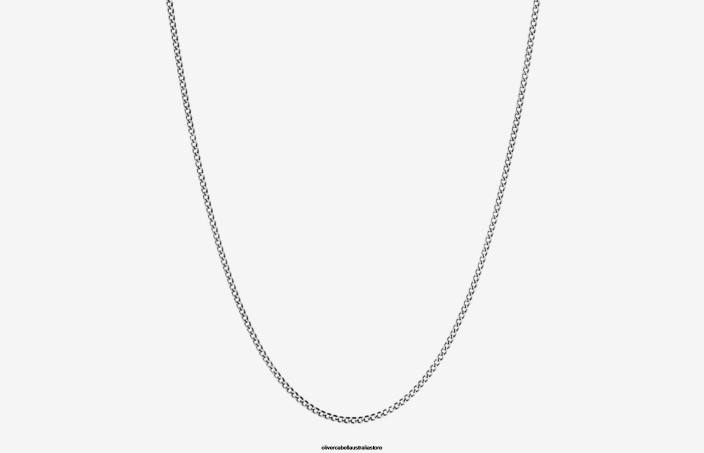 Men 1.4mm Cuban Chain Silver Accessories Oliver Cabell X0FT213