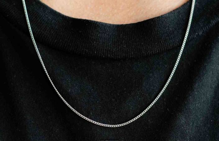 Men 1.4mm Cuban Chain Silver Accessories Oliver Cabell X0FT213