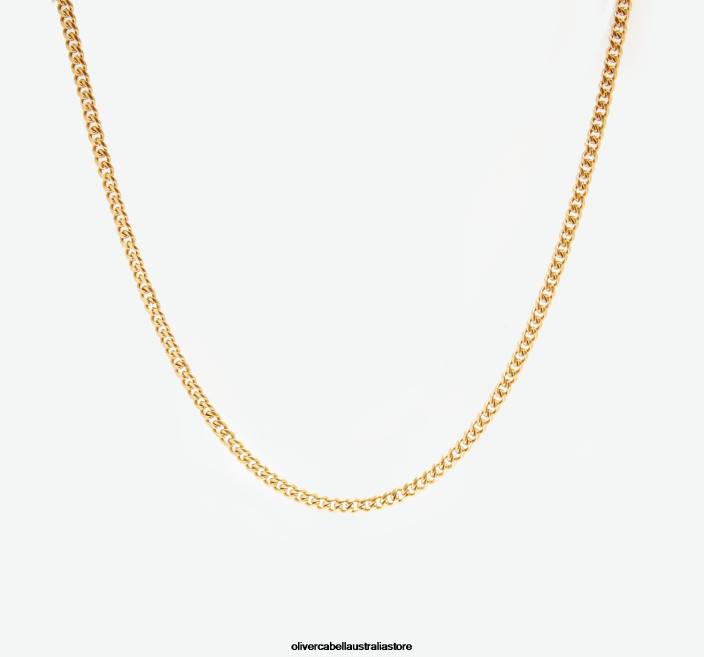 Men 2mm Cuban Chain Gold Accessories Oliver Cabell X0FT211
