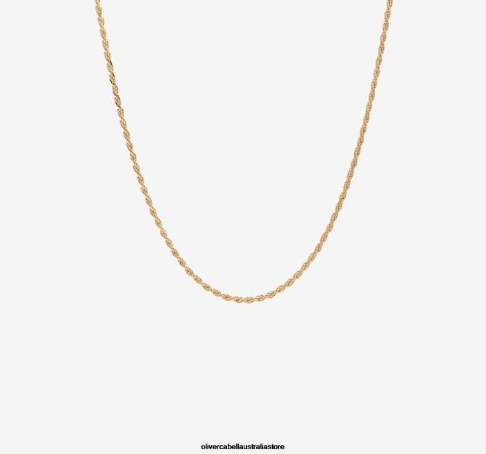 Men 2mm Rope Chain Gold Accessories Oliver Cabell X0FT214
