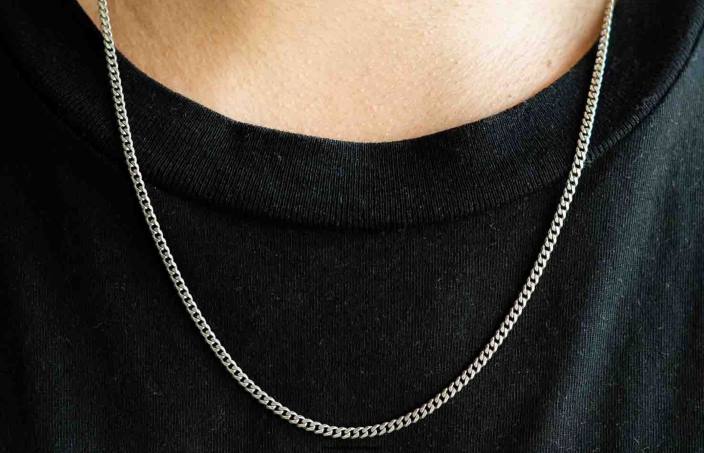 Men 3mm Cuban Chain Silver Accessories Oliver Cabell X0FT207