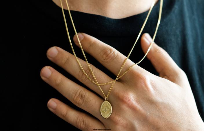 Men Dove Pendant Necklace Gold Accessories Oliver Cabell X0FT209