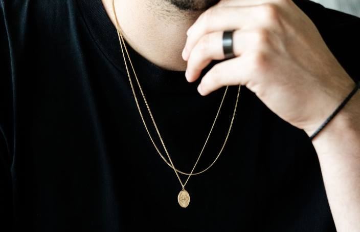 Men Dove Pendant Necklace Gold Accessories Oliver Cabell X0FT209