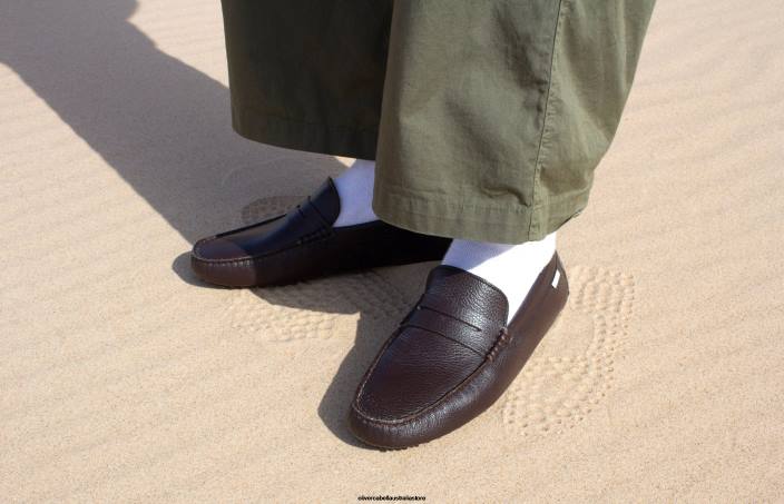 Men Driver 6 Chocolate Pebbled Footwear Oliver Cabell X0FT151