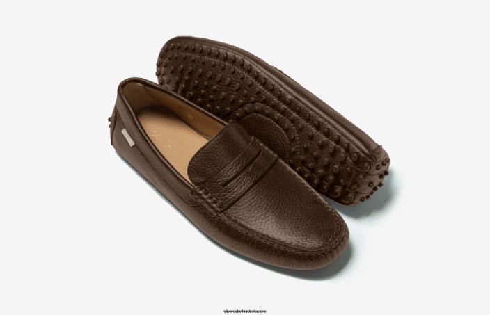 Men Driver 6 Chocolate Pebbled Footwear Oliver Cabell X0FT151