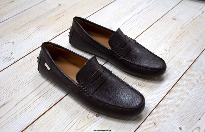 Men Driver 6 Chocolate Pebbled Footwear Oliver Cabell X0FT151