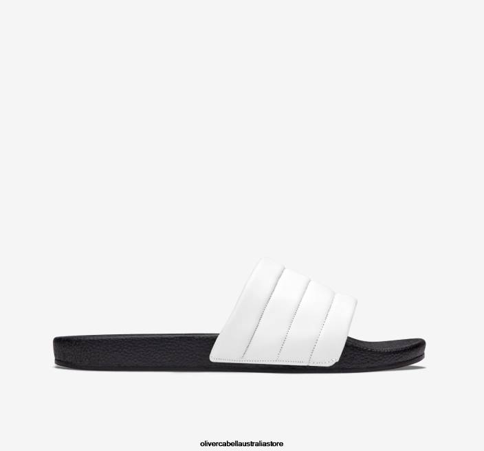 Men Vegan Slides White Footwear Oliver Cabell X0FT168