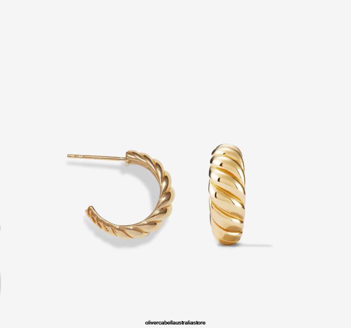 Women Croissant Hoops Gold Accessories Oliver Cabell X0FT444