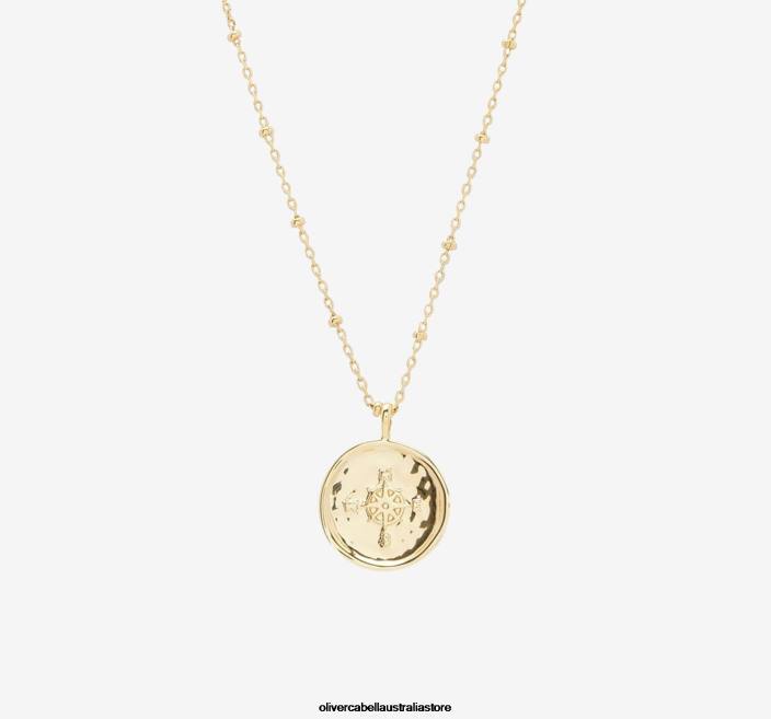 Women Compass Necklace Gold Accessories Oliver Cabell X0FT441