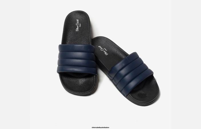 Women Vegan Slides Navy Footwear Oliver Cabell X0FT384